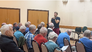 Hampshire and Surrey Hills men's Choir in rehearsal